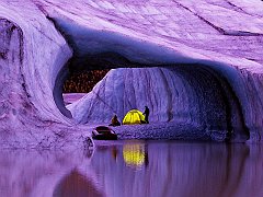 Mountaineers Camping on Nazina Glacier, McCarthy, Alaska